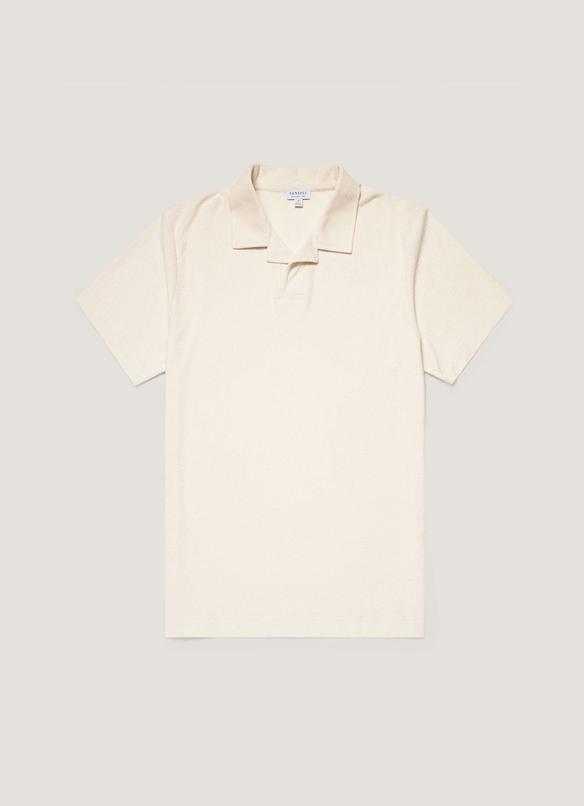 Men's Undyed Towelling Polo Shirt in Undyed