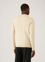 Men's Long Sleeve Sea Island Cotton Knit Polo Shirt in Hazelwood
