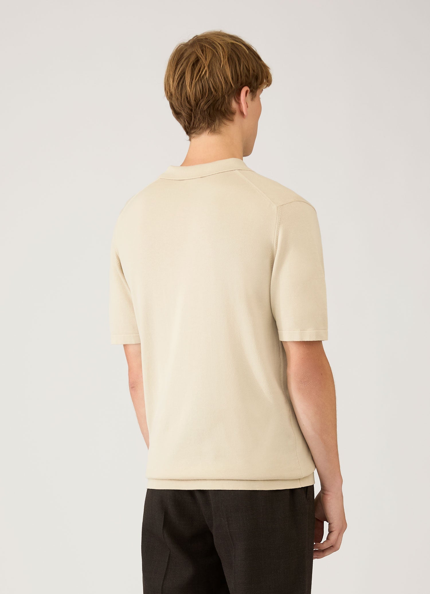 Men's Sea Island Cotton Knit Polo Shirt in Hazelwood