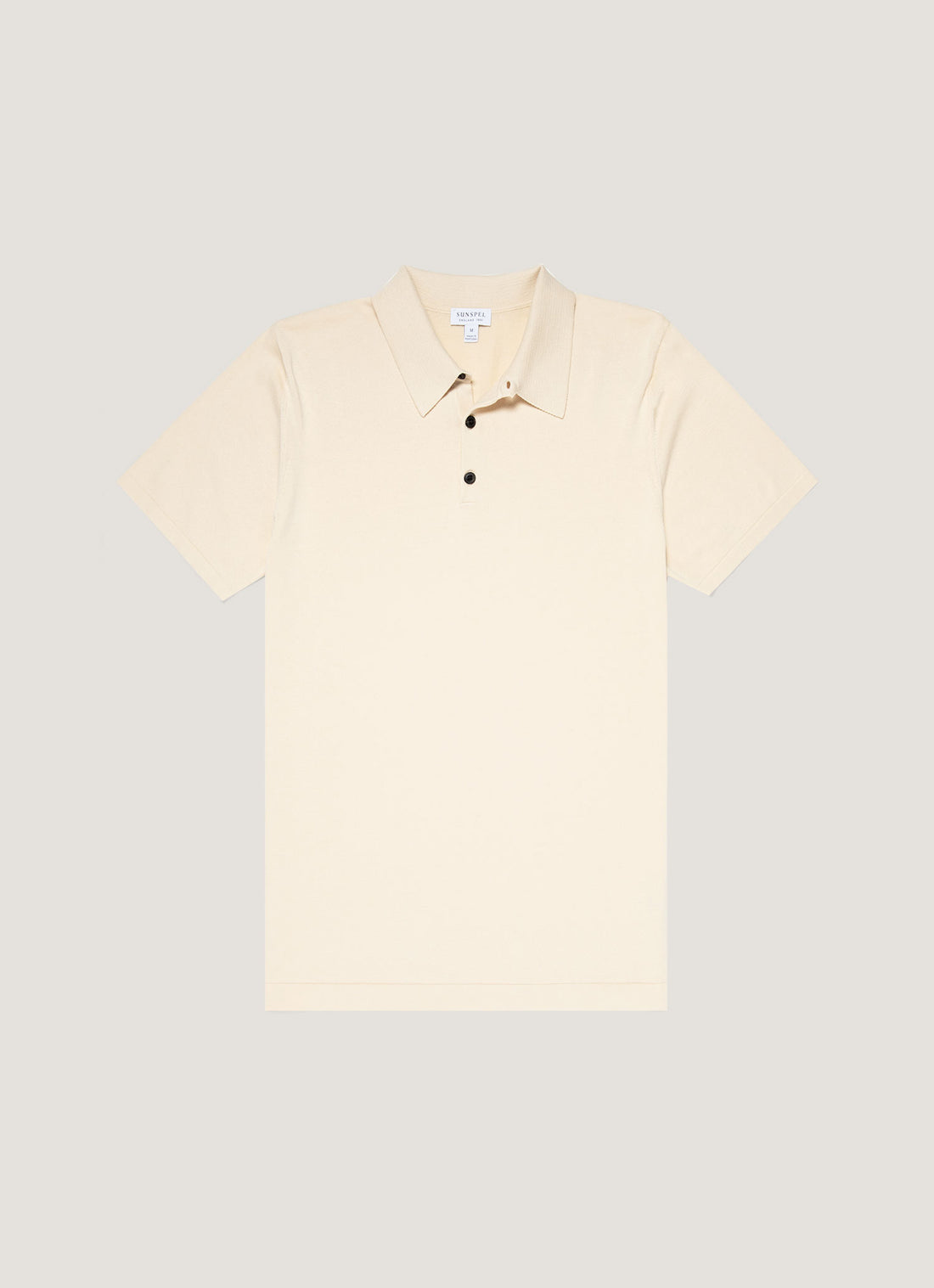 Men's Sea Island Cotton Knit Polo Shirt in Undyed