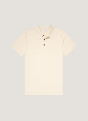 Men's Sea Island Cotton Knit Polo Shirt in Undyed