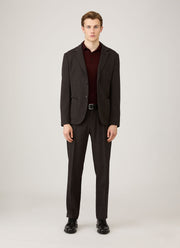 Men's Extra-Fine Merino Polo Shirt in Bakelite