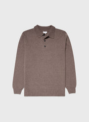 Men's Lambswool Polo Shirt in Cedar