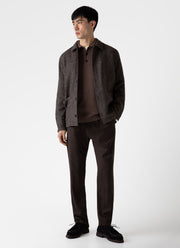 Men's Lambswool Polo Shirt in Cedar