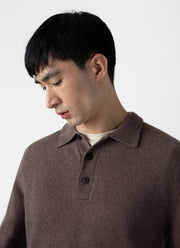 Men's Lambswool Polo Shirt in Cedar