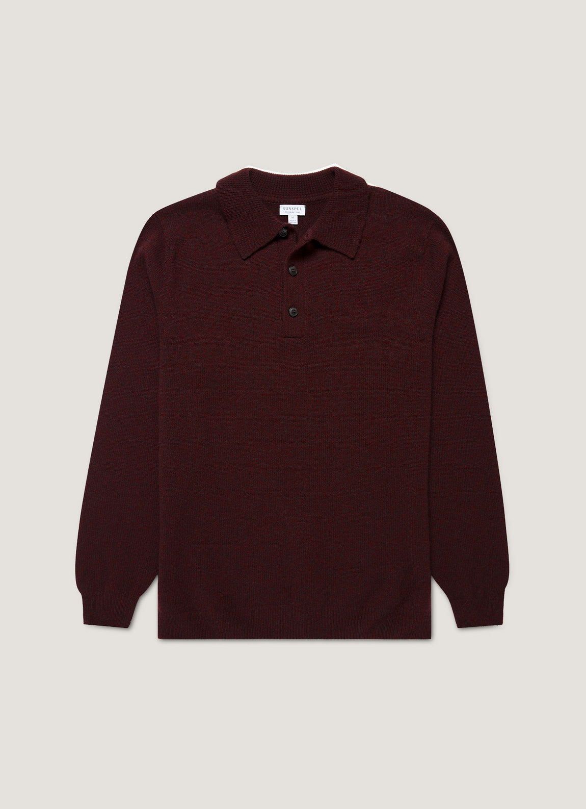 Men's Lambswool Polo Shirt in Bakelite Twist