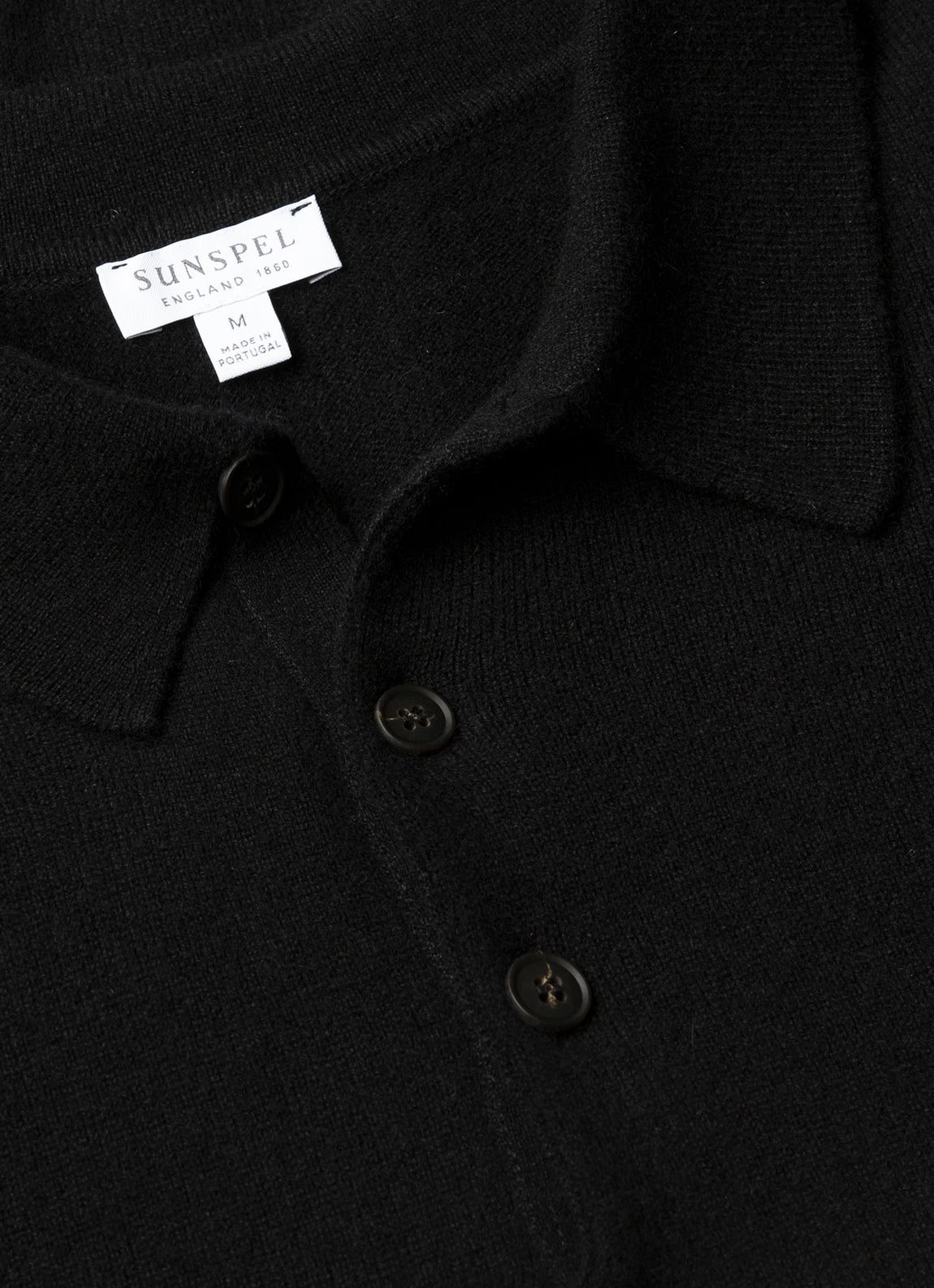 Men's Cashmere Polo Shirt in Black