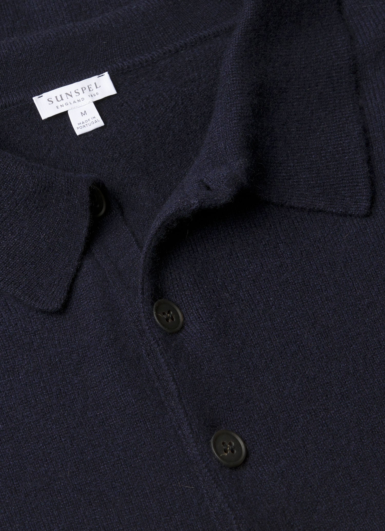 Men's Cashmere Polo Shirt in Navy