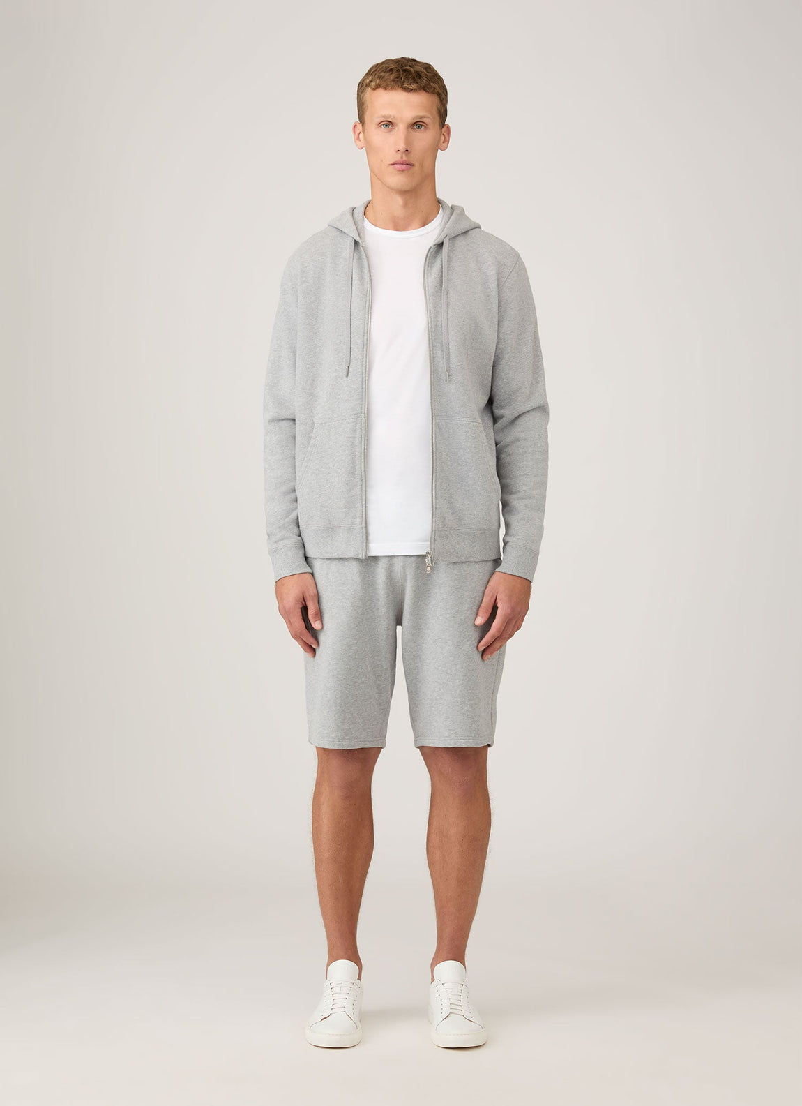 Men's Loopback Shorts in Grey Melange