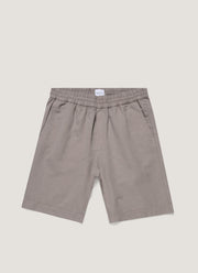 Men's Cotton Linen Drawstring Shorts in Pewter