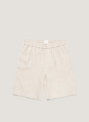 Men's Linen Drawstring Short in Sand