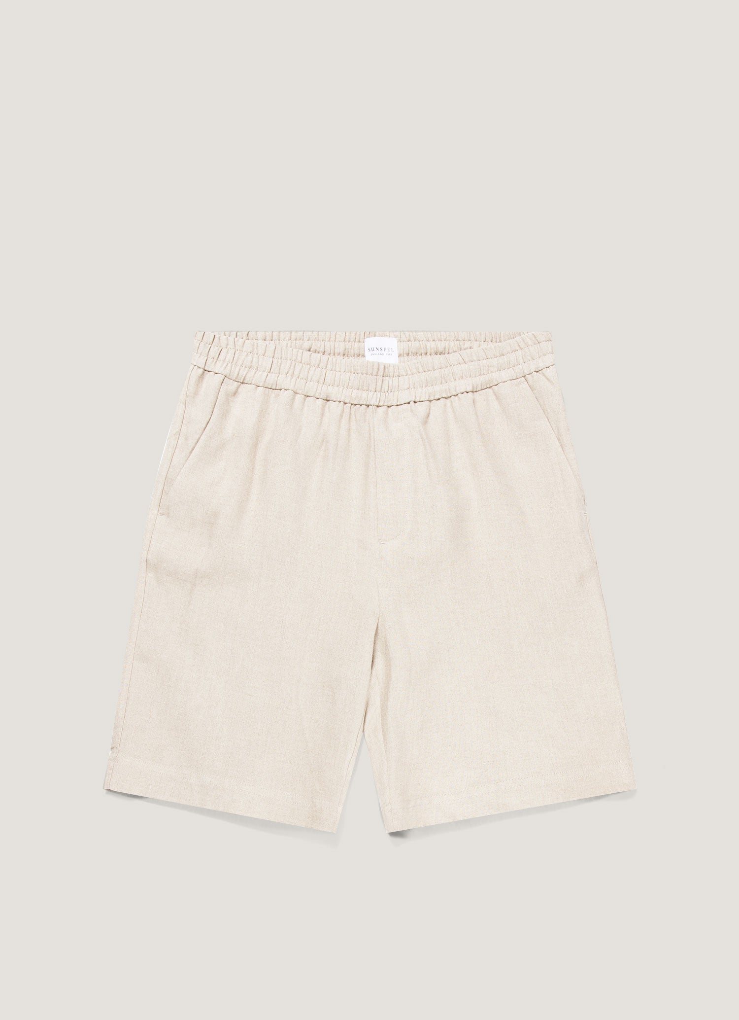 Men's Linen Drawstring Short in Sand