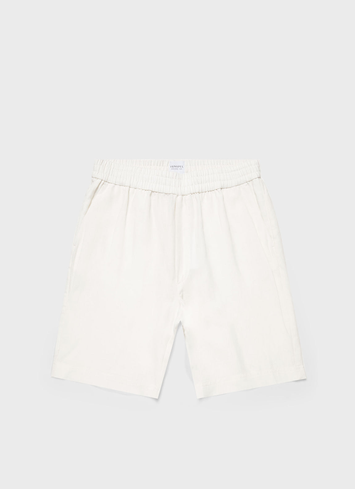 Men's Linen Drawstring Short in White