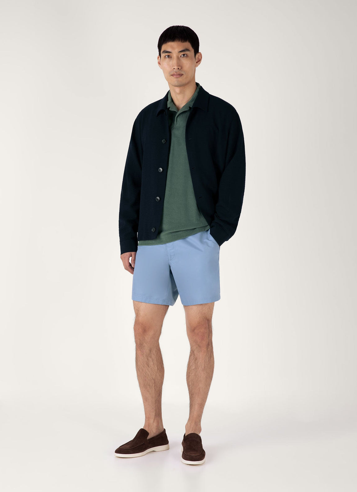 Men's Tailored Swim Shorts in Vintage Blue