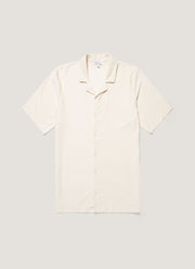 Men's Undyed Towelling Camp Collar Shirt in Undyed