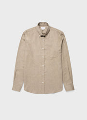 Men's Button Down Flannel Shirt in Sandstone