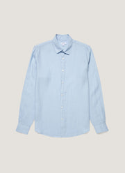 Men's Linen Shirt in Light Blue