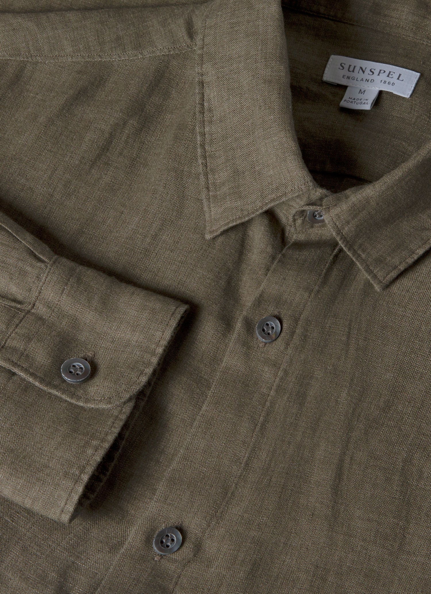 Men's Linen Shirt in Dusk Green