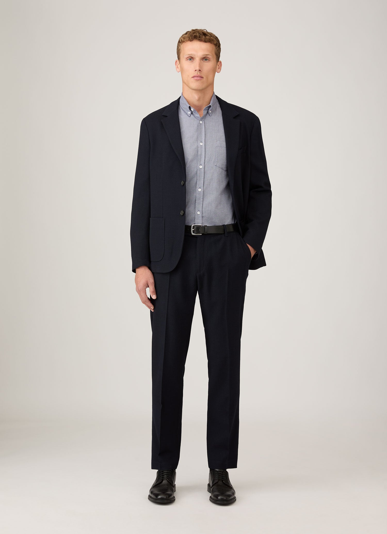 Men's Button Down Oxford Shirt in Dark Blue