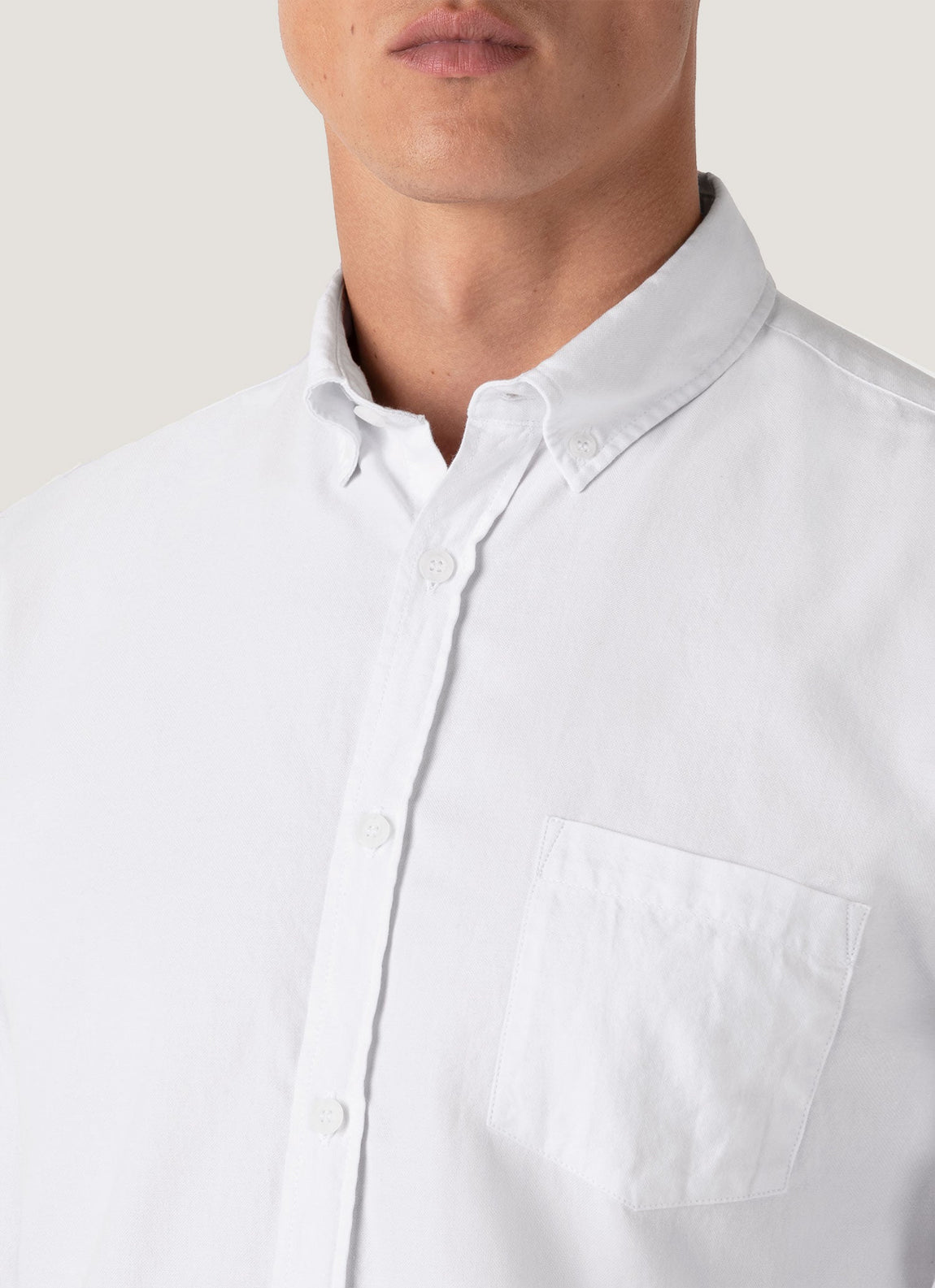 Men's Button Down Oxford Shirt in White