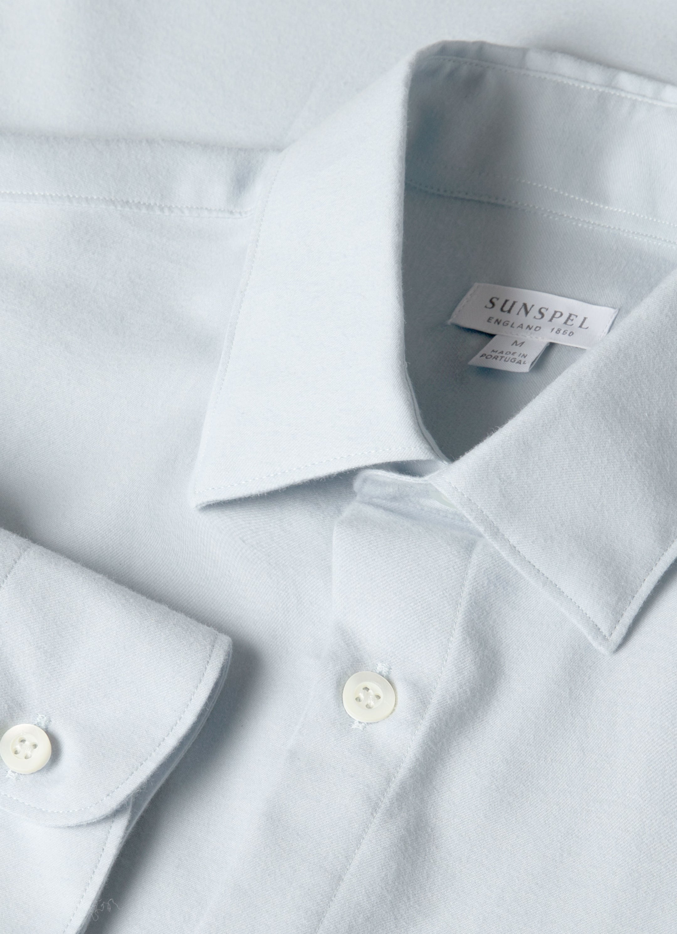 Men's Cotton Cashmere Shirt in Light Blue