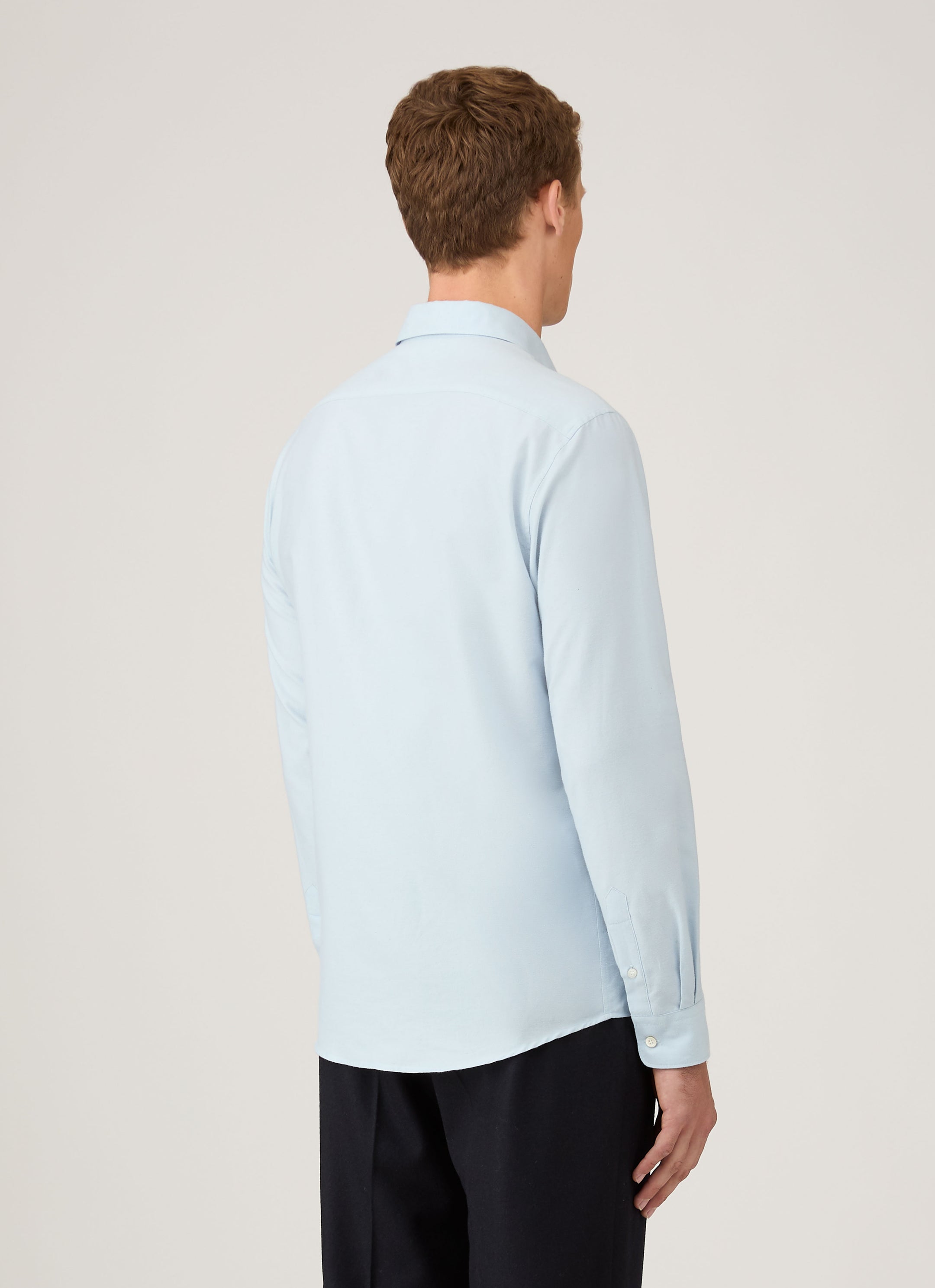 Men's Cotton Cashmere Shirt in Light Blue