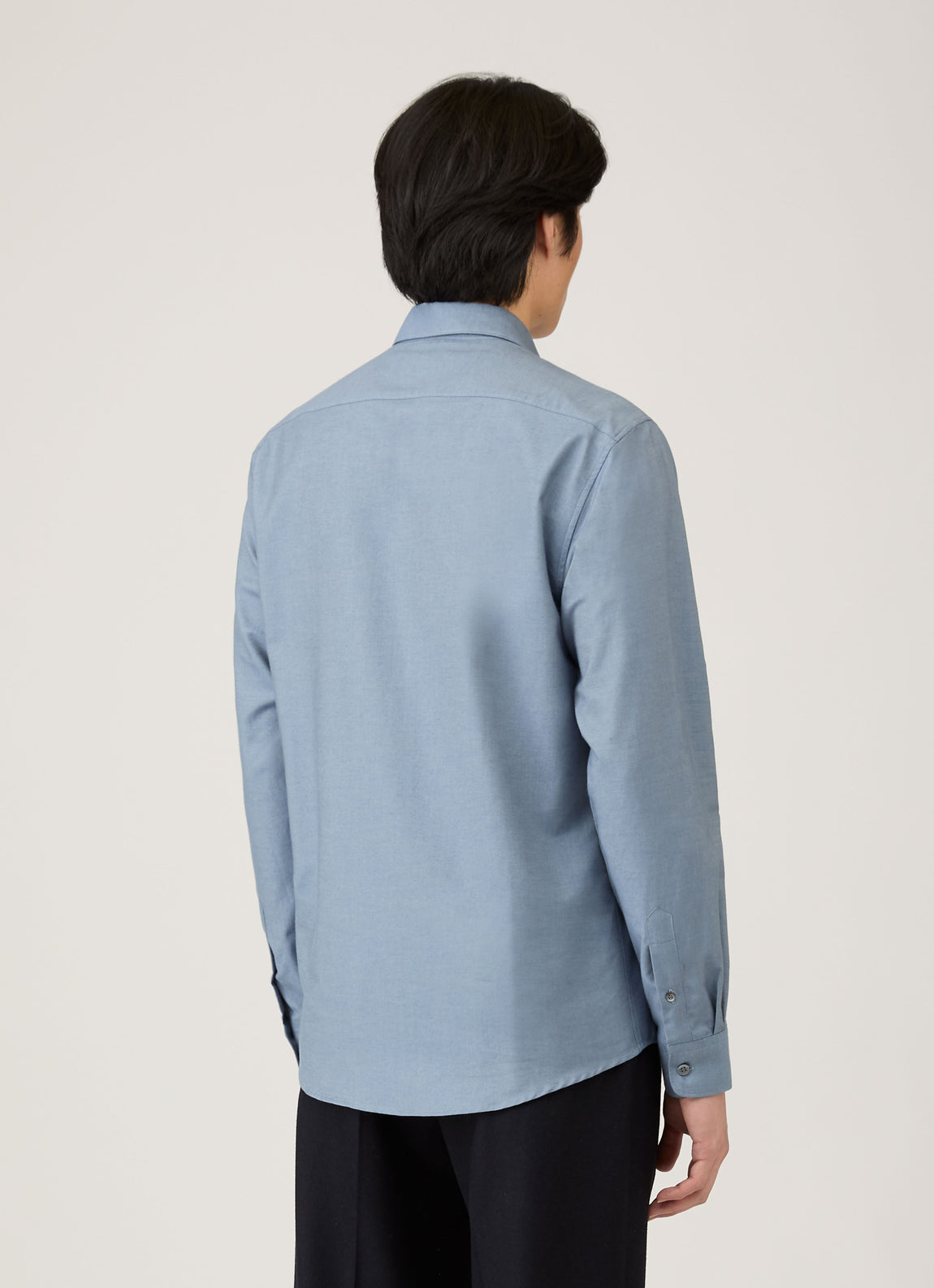 Men's Cotton Cashmere Shirt in Dark Blue