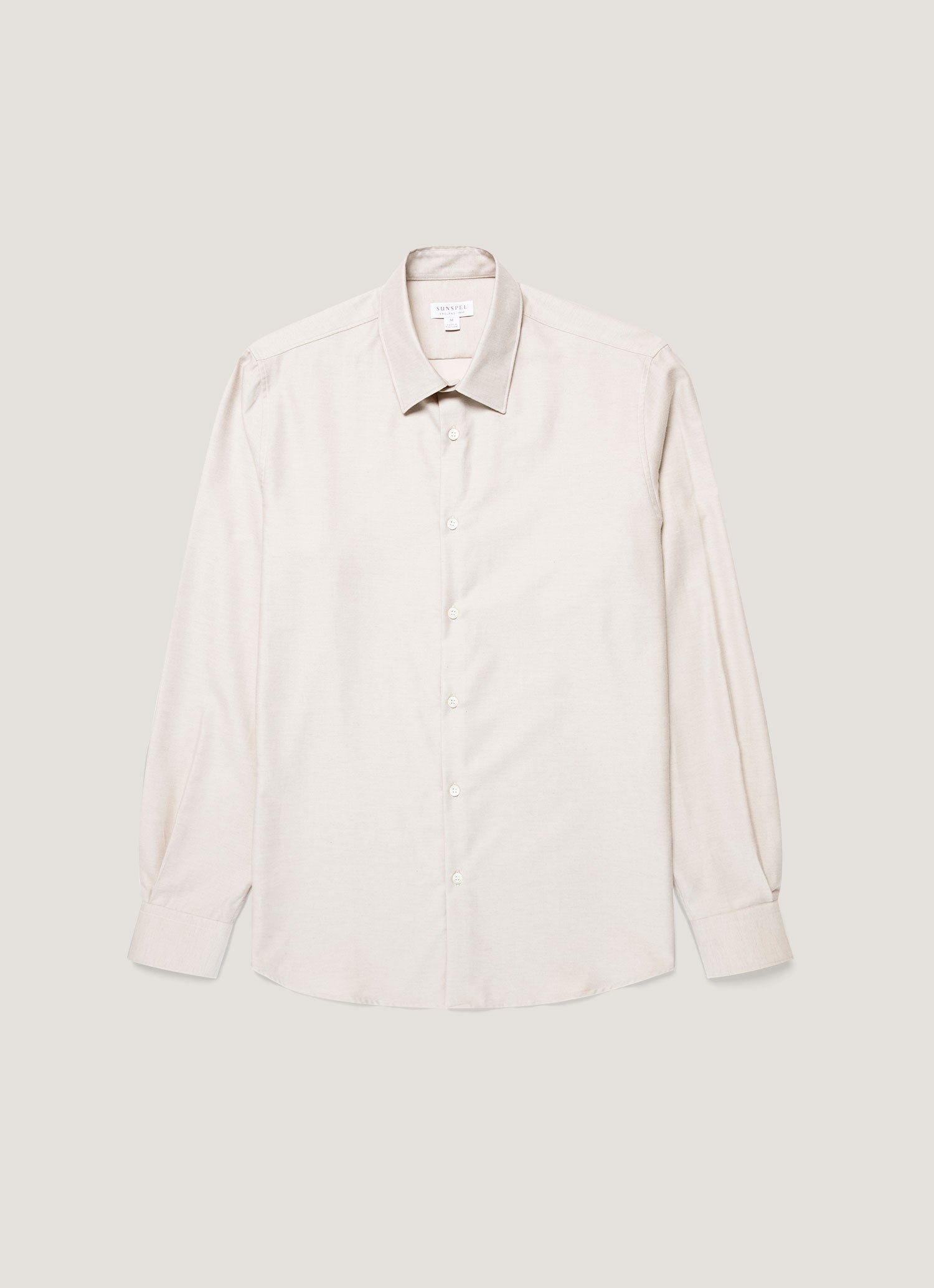 トップス echeveria Washed Cotton Cashmere Shirt 1 Men's Cotton Cashmere Shirt in Ash | Sunspel