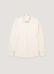 Men's Cotton Cashmere Shirt in Warm White