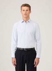 Men's Sea Island Cotton Shirt in Ink Blue