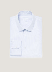 Men's Sea Island Cotton Shirt in Ink Blue