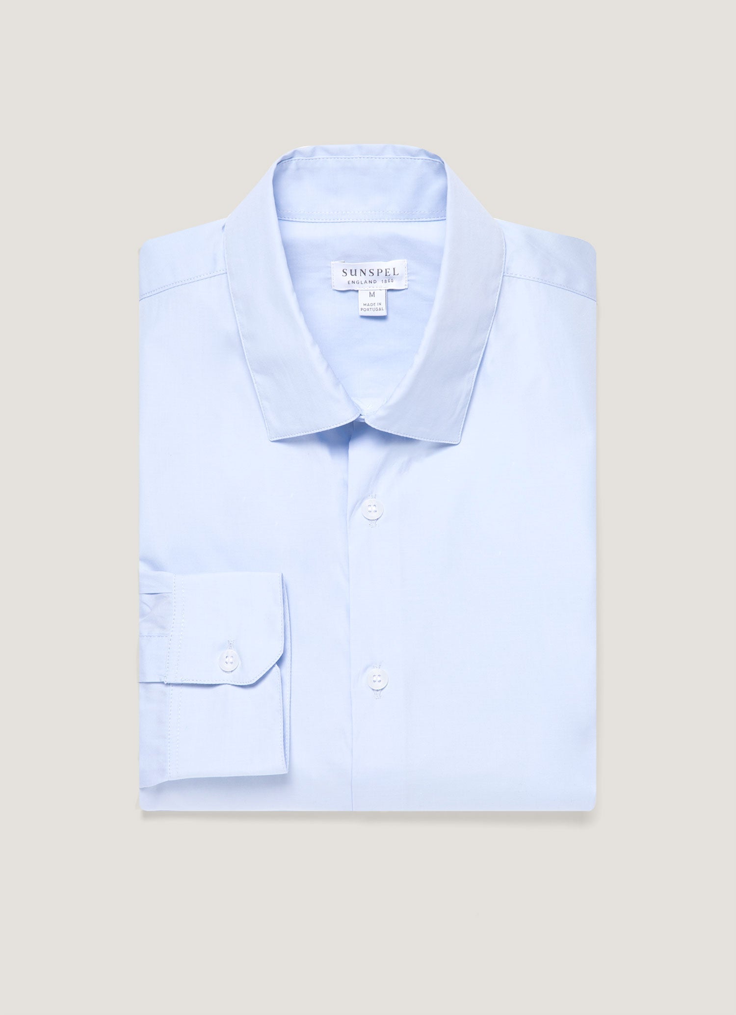 Men's Cotton Stretch Shirt in Light Blue