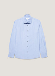 Men's Cotton Stretch Shirt in Dark Blue