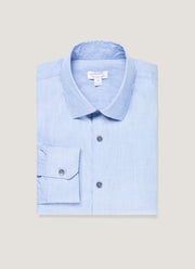 Men's Cotton Stretch Shirt in Dark Blue