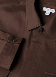 Men's Cotton Cashmere Overshirt in Truffle
