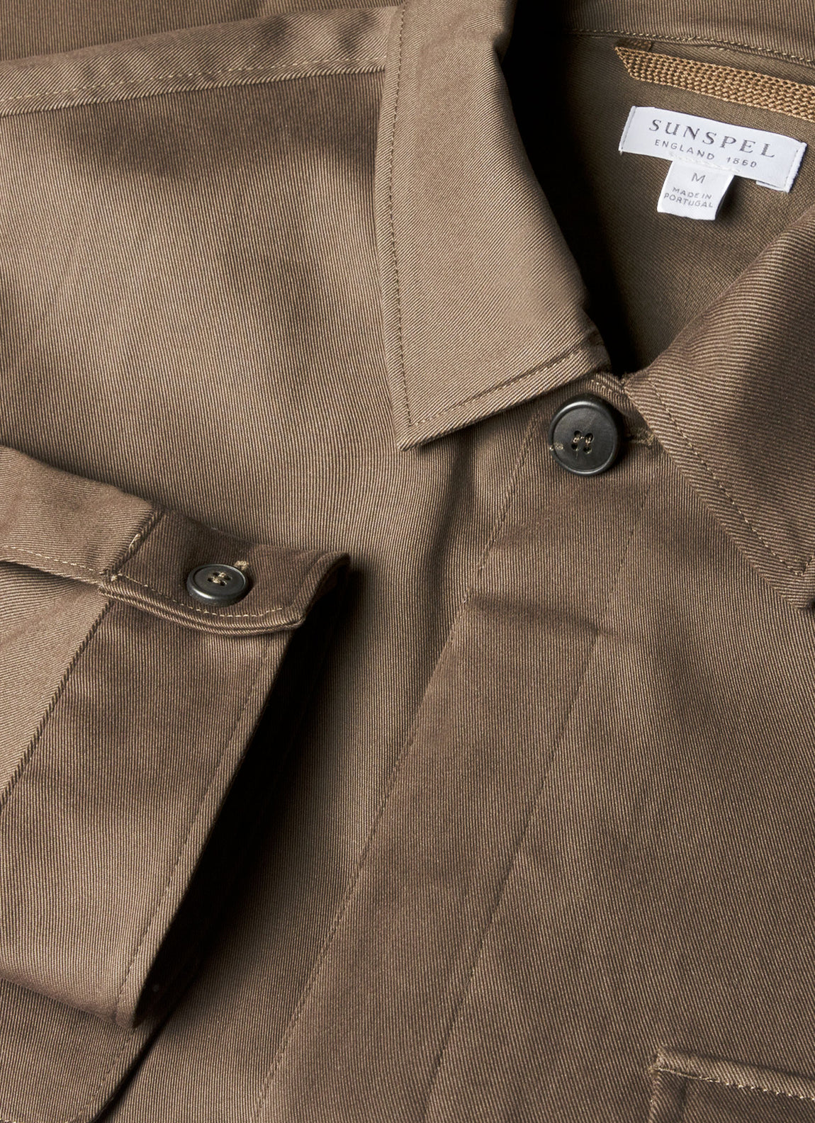 Men's Cotton Cashmere Overshirt in Dark Stone