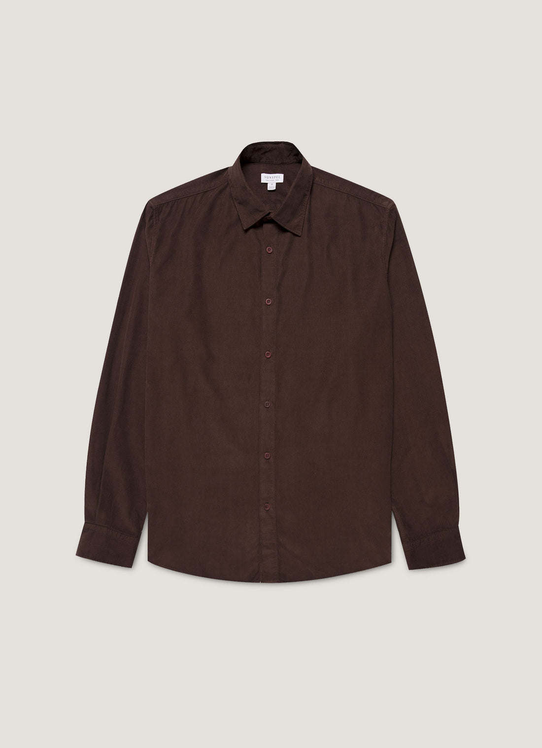 Men's Fine Cord Shirt in Truffle