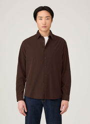 Men's Fine Cord Shirt in Truffle