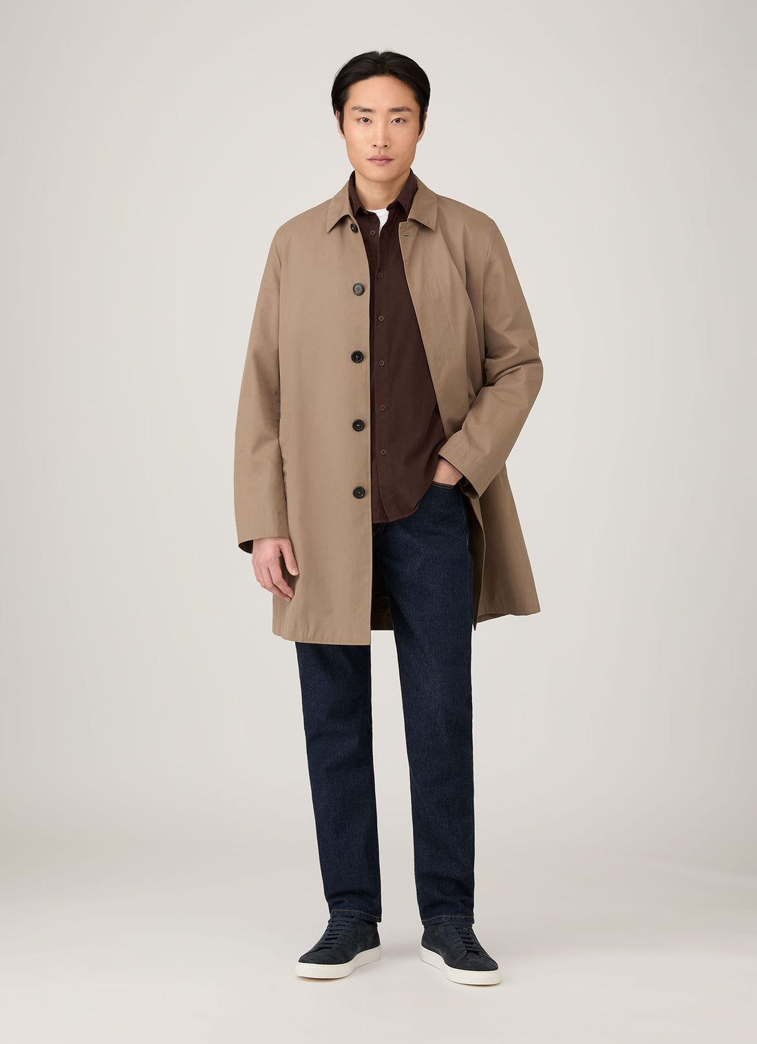 Men's Fine Cord Shirt in Truffle