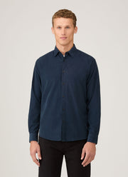 Men's Fine Cord Shirt in Navy