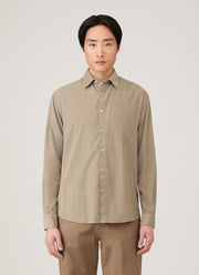 Men's Fine Cord Shirt in Fog