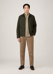 Men's Fine Cord Shirt in Fog