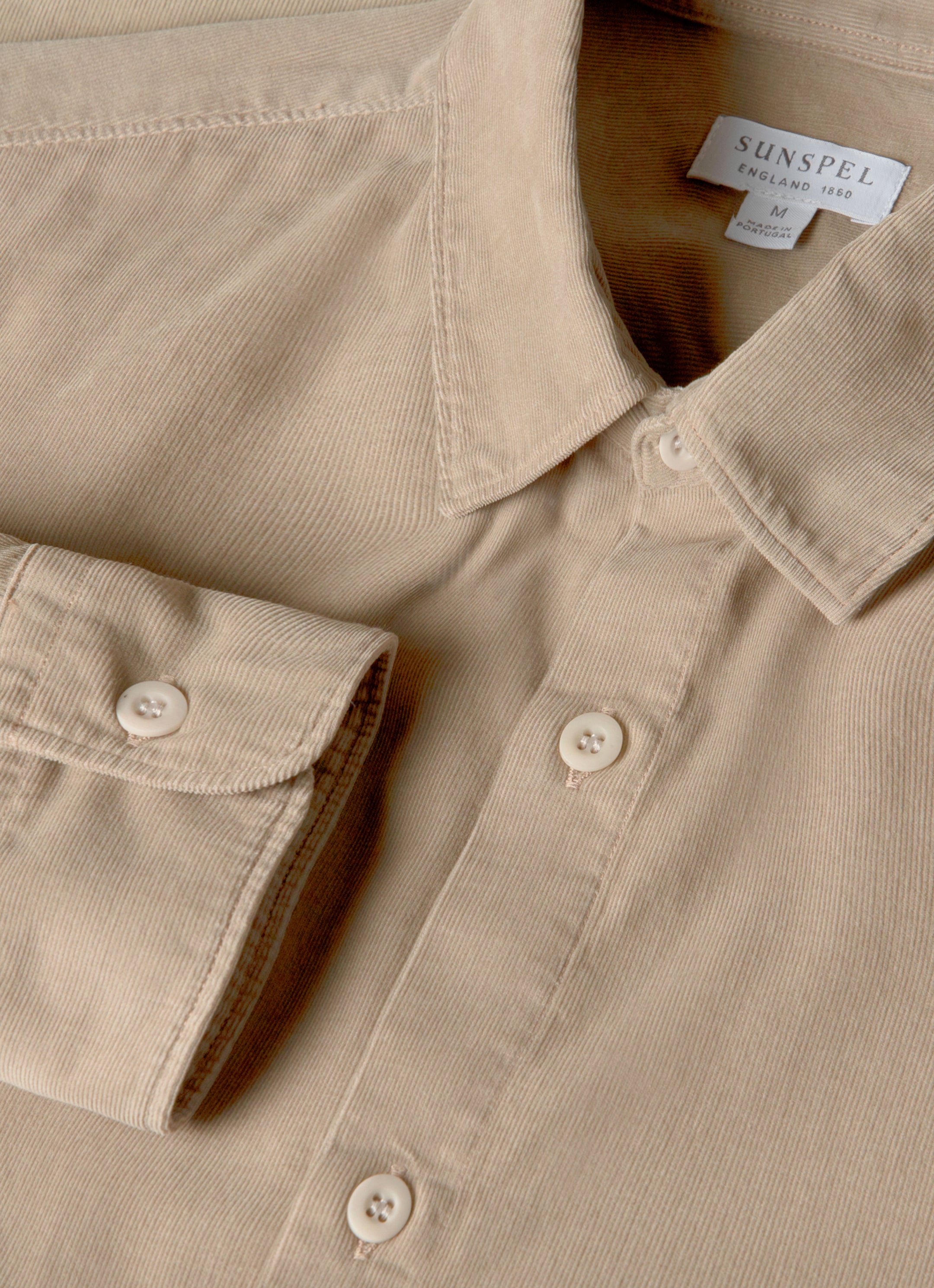 Men's Fine Cord Shirt in Fog