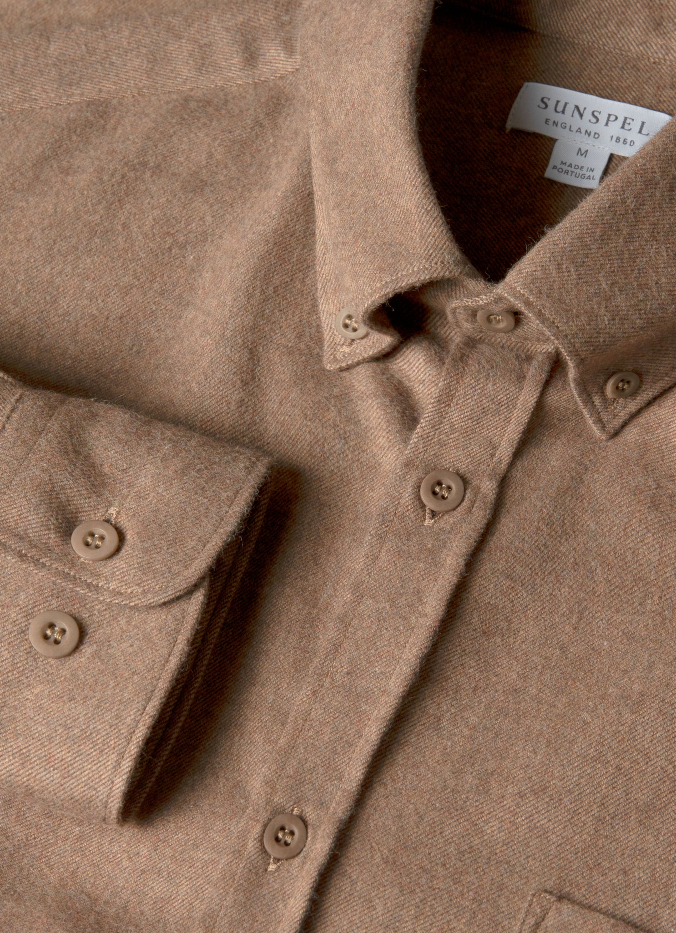 Men's Button Down Flannel Shirt in Cedar