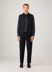 Men's Button Down Flannel Shirt in Navy