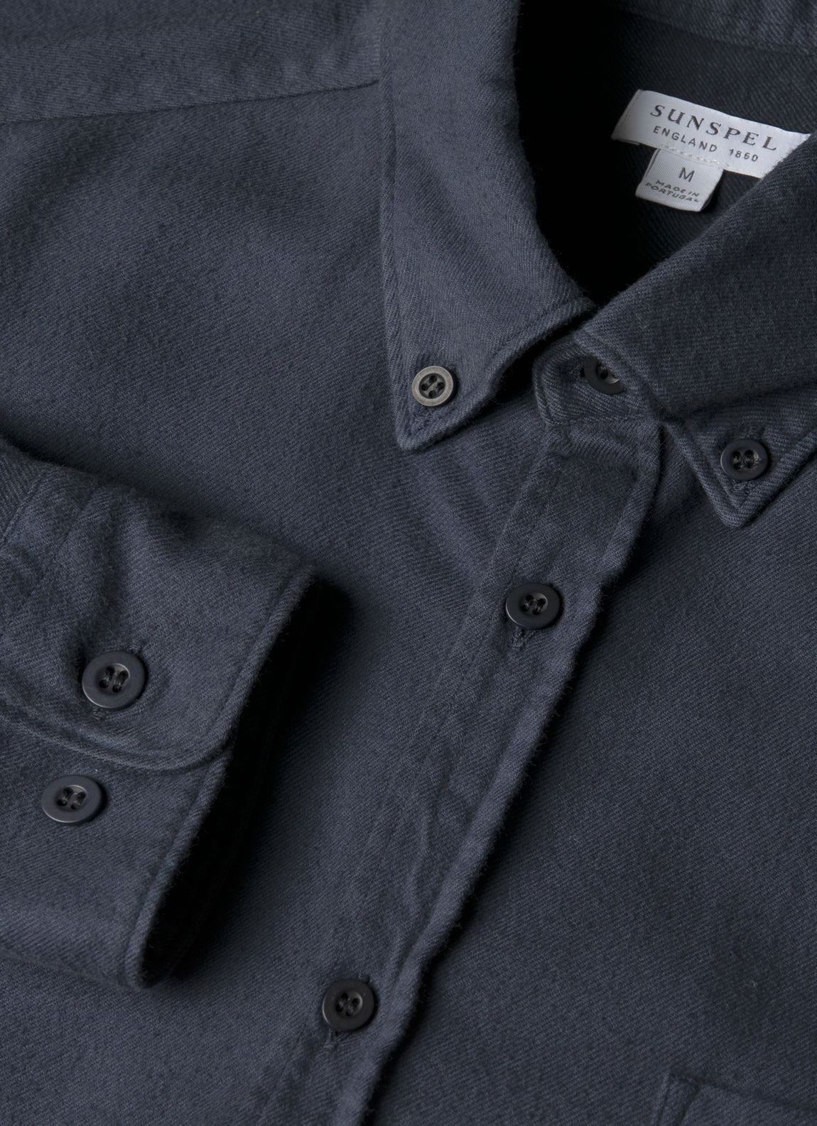 Men's Button Down Flannel Shirt in Navy