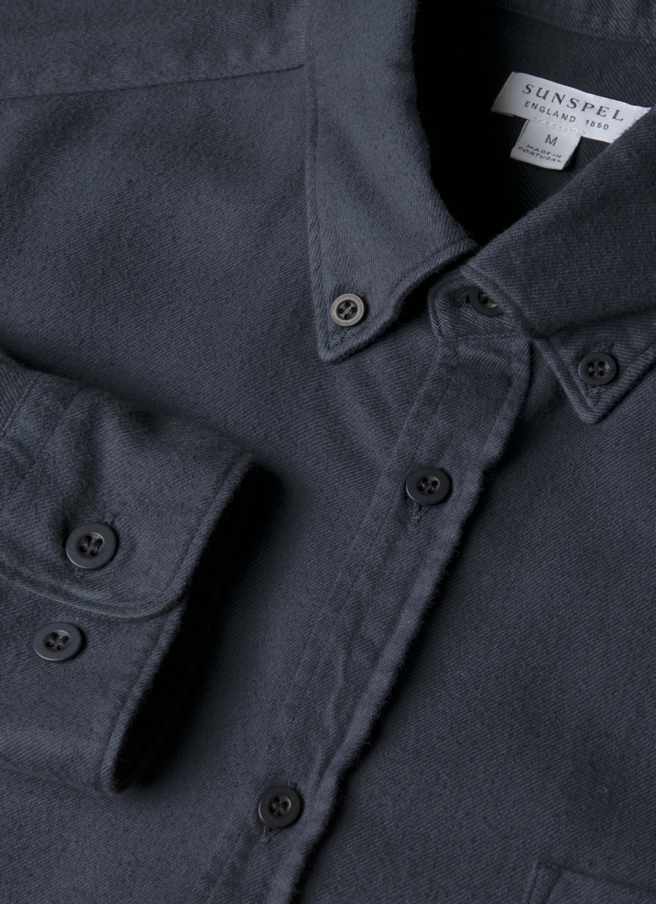 Men's Button Down Flannel Shirt in Navy