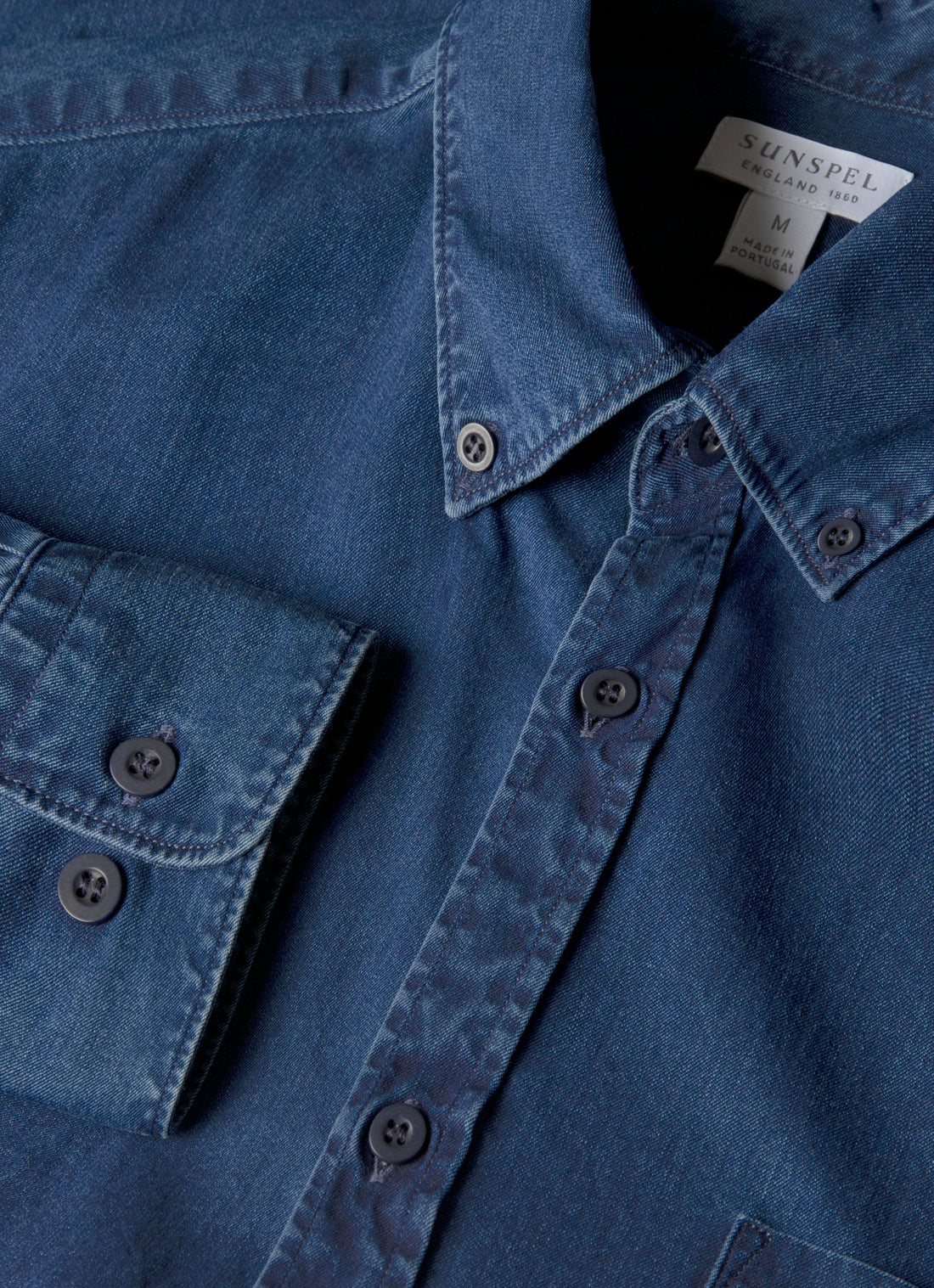 Men's Button Down Twill Shirt in Indigo