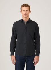 Men's Button Down Twill Shirt in Black