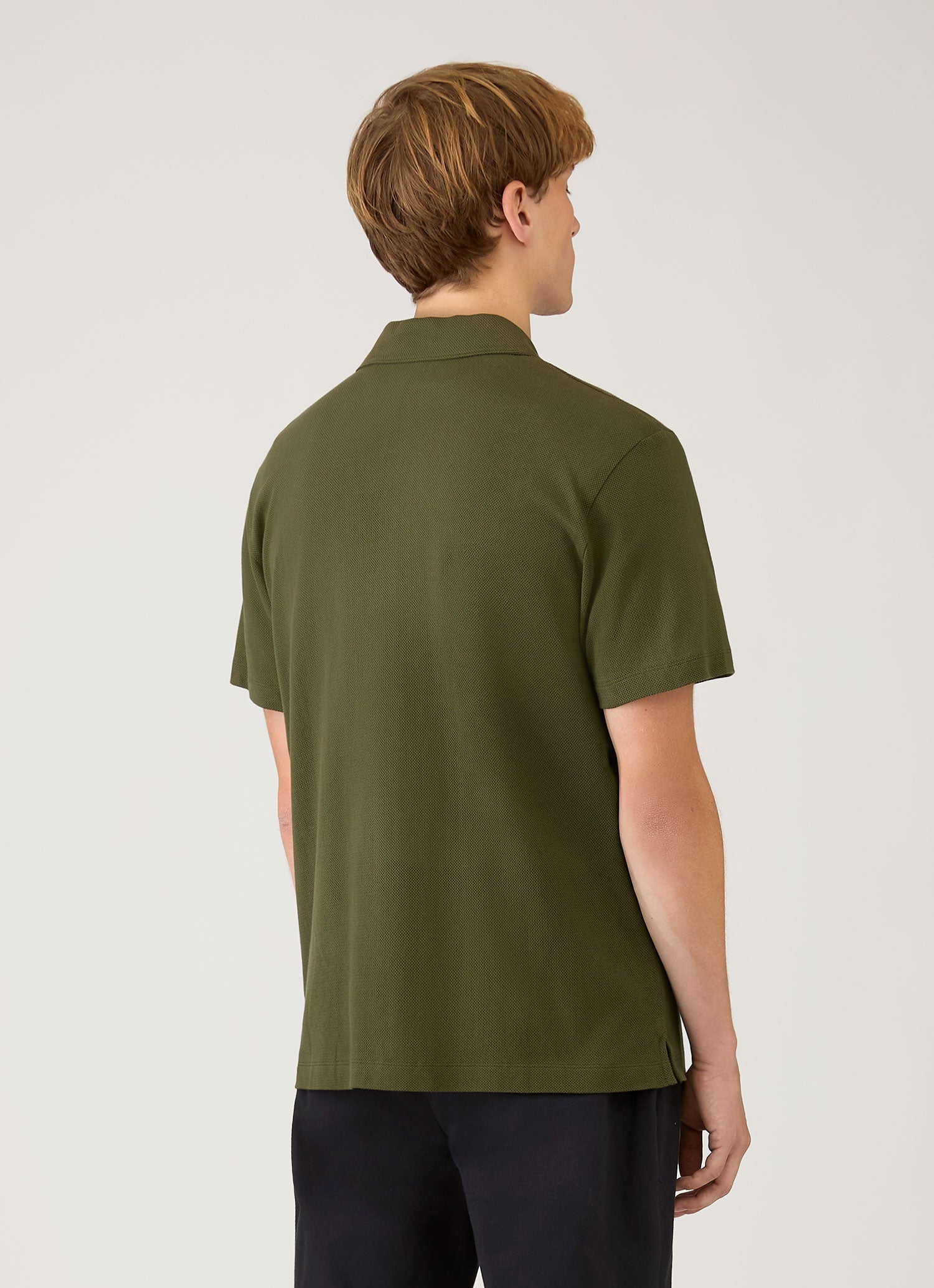 Men's Riviera Camp Collar Shirt in Deep Olive